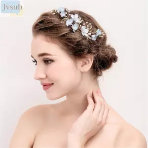 JVSUB Lược Tóc Pha Lê Vương Miện Cô Dâu Trang Sức Tóc Lãng Mạn Cô Dâu Kẹp
