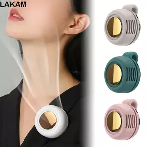 Quạt không lưỡi Mini LAKAM, Quạt im lặng di động có thể sạc lại USB 3 tốc độ, Quạt kẹp nhẹ trên eo cho ngoài trời & văn phòng