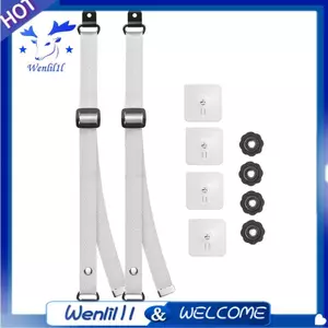 2 Dây đeo an toàn TV có thể điều chỉnh, Neo nội thất chống rách dính không khoan để chống em bé, màn hình phẳng cố định trên tường