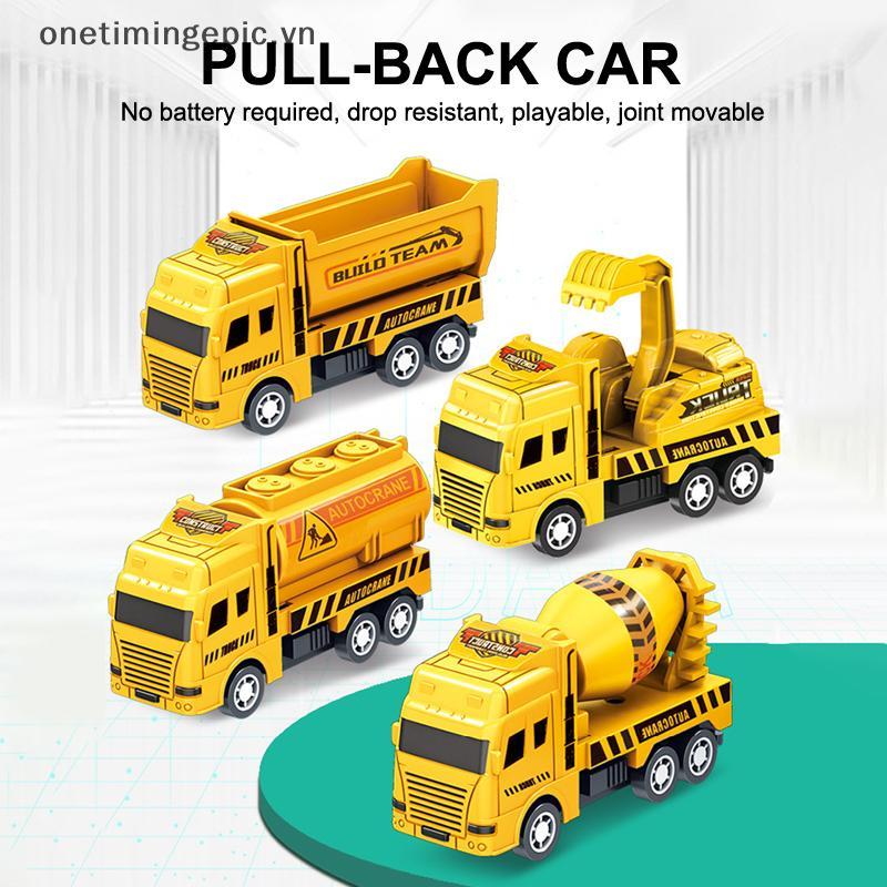 VFZ 1 Xe Giáo Dục Trẻ Em Kid Kéo Ba Đồ Chơi Chiến Binh Kỹ Thuật Xe Mô Hình Bốn Xe Mini OTE