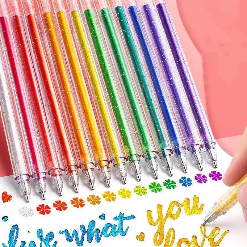 Set Bút Nhũ Lấp Lánh 60 Màu – Kim Tuyến Highlight Đánh Dấu, Tô Màu Doodling Sáng Tạo Cho Học Sinh
