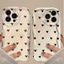 Vỏ cặp đôi trái tim tình yêu màu đỏ đen cho OPPO A6 A5 A3 Pro A6X A6C A3X Reno 15 14 Pro 15F 5G Vỏ điện thoại di động Kem gợn sóng Họa tiết cạnh mềm Silicone TPU chống sốc