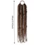 THEGIRL8B Phong Cách Bohemian Bện Tóc Giả Đuôi Ngựa, 24Inch 15 Dây Handmade Bím Bẩn, Phụ Kiện Tóc Dây Tóc Đuôi Ngựa Nối Dài Tóc Móc Đấm Bốc Kim Băng Đô Đảng