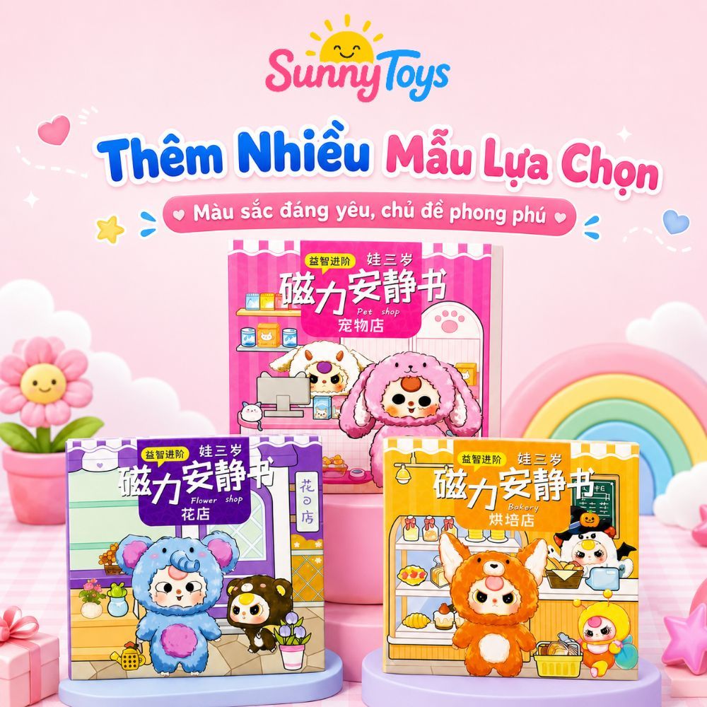 Sách Nam Châm Thay Trang Phục SunnyToys - Mẫu Kuromi, Cinnamoroll, Melody, Hello Kitty Cho Bé