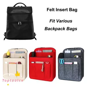 Túi bên trong ba lô TOPTOOLCX, Túi chèn nhiều túi dung tích lớn, Túi du lịch nỉ di động cho Longchamp