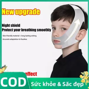 Trong Kho Trẻ Em Chống Mở Miệng Ngủ Băng V-Mặt Nạ Da Thắt Chặt Chỉnh Sửa Cá Tuyết