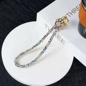Dây đeo điện thoại đính đá cao cấp phong cách sang trọng nhẹ, chống thất lạc, dùng làm dây đeo hoặc mặt dây chuyền điện thoại