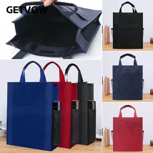 Túi đựng hồ sơ GETVOW, Túi đựng tài liệu chống bụi bằng vải, Túi đựng văn phòng phẩm dung tích lớn nhiều lớp di động Đồ dùng văn phòng