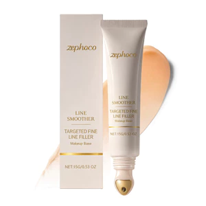Line Smoother Targeted Fine Line Filler Makeup Base, 15g Kem lót da tức thì cho mặt, lỗ chân lông & nếp nhăn, Đế nhỏ giọt trang điểm lâu trôi