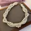 VFZ Twining Ngọc Trai Choker Nelaces Dành Cho Nữ Hình Học Nelaces Cưới Cô Dâu Trang Sức Phụ Kiện OTE