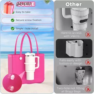 GAVESTO 2 Chai Đồ Uống, Giá Đỡ Cốc Di Động Silicon Cho Túi Bogg, Phụ Kiện Cốc Nước Chống Trơn Trượt Du Lịch