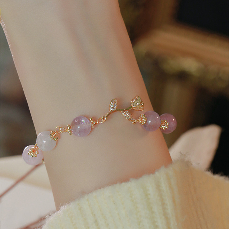 Vòng tay nữ thạch anh tím tự nhiên tinh tế
