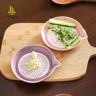 Dụng cụ gọt tỏi bằng gốm SENRTY, Bát nước sốt tỏi 2 trong 1 bằng tay, mịn màng cầm tay, tái sử dụng, xay nhuyễn rau củ quả