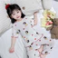 Shop Bộ Đồ Ngủ Trẻ Em Ice Silk Bé Gái Mỏng Điều Hòa Không Khí Phù Hợp Với Bé Gái Ren Hoạt Hình Tay Ngắn Dịch Vụ Gia Đình Hợp Thời Trang