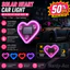 XE Ô TÔ ATMOSPHERE LIGHT Đèn hình trái tim chạy bằng năng lượng mặt trời Đèn trang trí đa năng cho nội thất ô tô Trang trí cửa sổ ngoại thất Đèn chiếu sáng xung quanh ban đêm Phụ kiện trang trí tự động