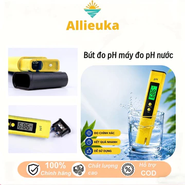 Allieuka-Bút đo pH máy đo pH nước, LCD, đèn nền, bù nhiệt tự động, hiệu chuẩn 3 điểm, bể cá, thủy canh