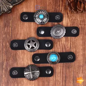 Kẹp khăn quàng cổ kiểu phương Tây Vòng lụa Newear Trượt Dây buộc và Vòng bảo vệ Phụ kiện trang trí cổ điển đa năng dành cho nam giới mới