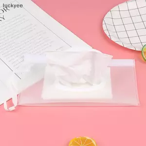Luckyew Trọng Lượng Nhẹ Di Động Hoạt Hình Cho Bé Trẻ Em Khăn Ướt Ly Hợp Mang Túi Giấy Ướt Hộp Đựng Khăn Giấy Hộp Đựng Snap-strap Túi TQ