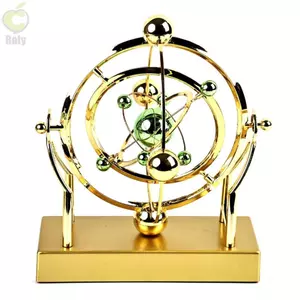 ROLY Celestial Orbit Chuyển động vĩnh viễn, Con lắc chuyển động vũ trụ giáo dục di động, Độc đáo với điêu khắc xoay đế Trang trí nội thất