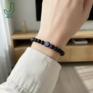 Vòng Tay Tourmaline Mắt Ác Giảm Căng Thẳng Thiền Trang Sức Handmade Bảo Vệ Năng Lượng Cho Nam Nữ