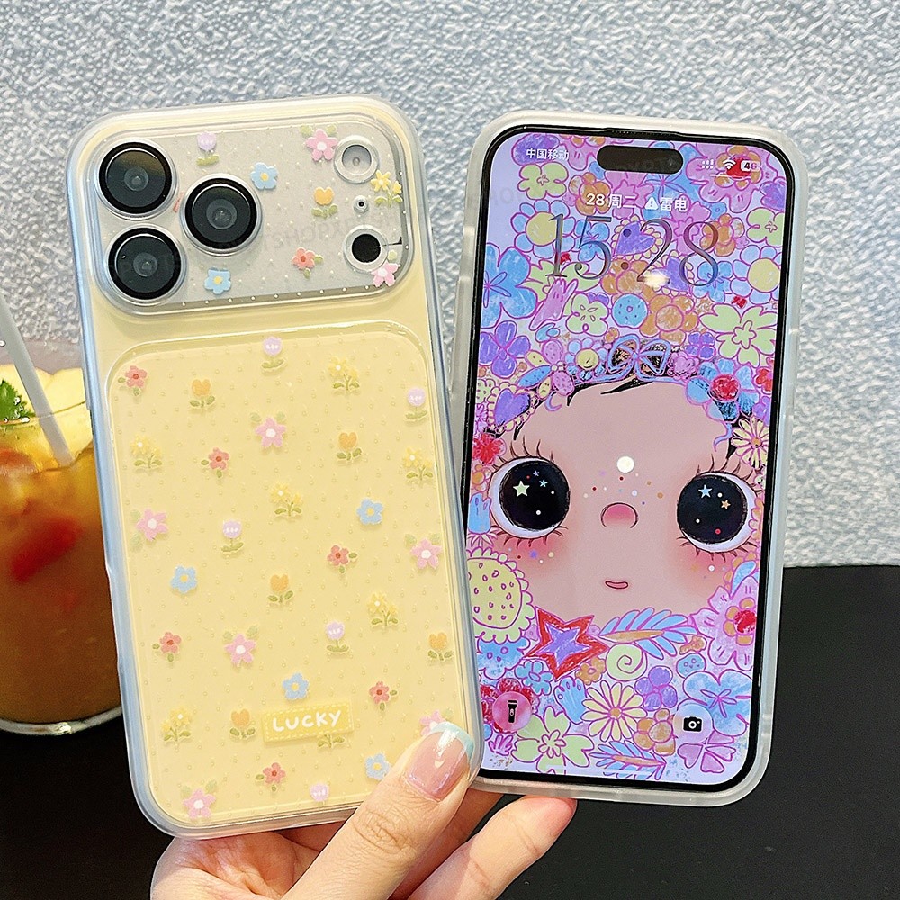 Ốp Điện Thoại Acrylic Mờ Hoa Nhiều Màu Sắc 2 Trong 1 Cho iPhone 17 Pro Max 16 15 14 Vỏ Bảo Vệ Chống Sốc