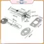 POWER Fire Door Thép không gỉ Hidden Tubewell Key Mortise Lo có lõi dài .