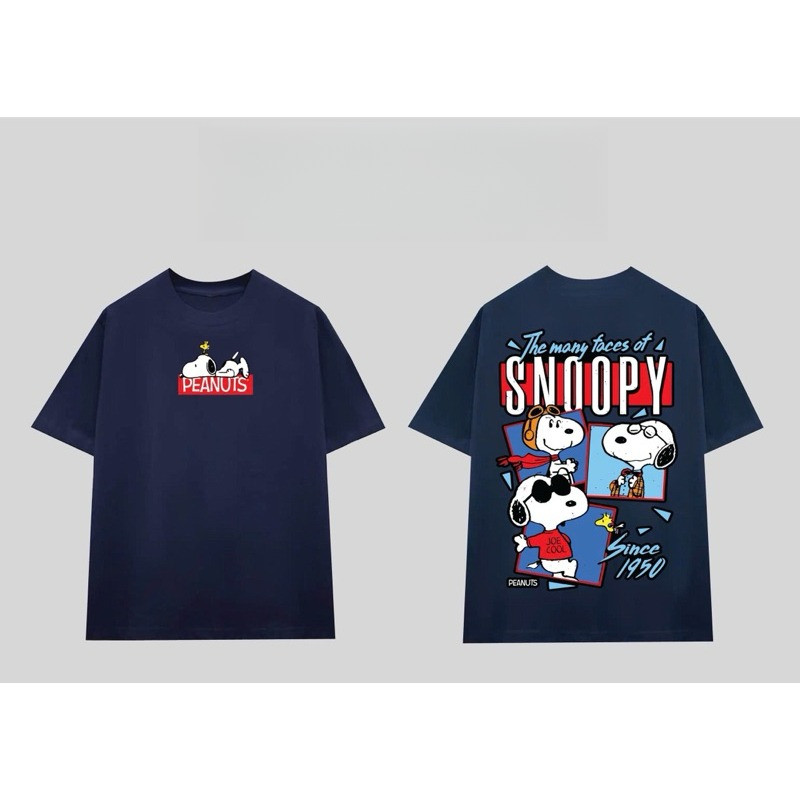（Giao hàng 24h）Angela Áo thun S.N.O.O.P.Y Form Rộng Chất Vải Cotton Siêu Xịn In Kts