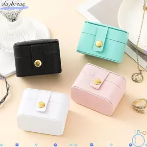 Hộp đựng đồ trang sức DAYBREAK, Hộp đựng bông tai nhẫn Mini lật, Hộp trưng bày di động bằng da PU Du lịch