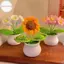 Hodou Móc Hoa Hướng Dương Nhân Tạo Chậu Tay Dệt Cây Quà Cưới Cho Khách Trang Trí Hoa Hướng Dương Trang Trí Phòng VN