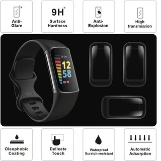 Miếng dán bảo vệ màn hình mềm cong 3D cho đồng hồ thông minh Fitbit Charge 6 5 Fitbit Inspire 3 / Luxe / Full Cover Phim bảo vệ