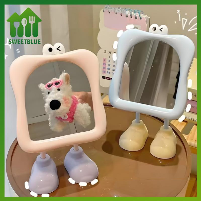 SWEET Hoạt Hình Dễ Thương Gương Trang Điểm Mắt Lớn Để Bàn Chân Dụng Cụ Trang Điểm Nữ Gương Bổ Sung Thẩm Mỹ Cao Giá Trị Gương n