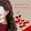 AqToCna 2 Chiếc Năm Mới Nơ Đỏ Tóc Cho Nữ Dễ Thương Ngọc Trai Nhỏ Bên Kẹp Nơ Kẹp Tóc Bé Gái Mũ Đội Đầu Phụ Kiện Tóc AqToCna