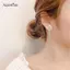 AqToCna 1 Cặp Thời Trang Phong Cách Hàn Quốc Dài Tòn Ten Bông Tai Nữ Sáng Bóng Hoa sel Thả Bông Tai Vintage Màu Vàng Trang Sức AqToCna