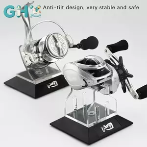 GHX Acrylic Máy Câu Hiển Thị Giá Đỡ Quay Mồi Cuộn Đứng Ra Bền Chống Trượt Nước Thả Bánh Xe Hiển Thị Đứng Hỗ Trợ VN