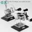 GHX Acrylic Máy Câu Hiển Thị Giá Đỡ Quay Mồi Cuộn Đứng Ra Bền Chống Trượt Nước Thả Bánh Xe Hiển Thị Đứng Hỗ Trợ VN