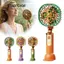 Quạt bỏ túi STABFOAM, Quạt nhỏ cầm tay Mini cầm tay, Retro có giá đỡ điện thoại Quạt điện sạc USB
