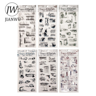 JIANWU Dấu Vết Và Chủ Đề Series Phim Vintage Nhãn Phong Cảnh Chất Liệu Cắt Dán PET Nhãn Dán Sáng Tạo DIY Tạp Chí Văn Phòng Phẩm