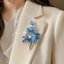 WEETW Cloisonne Trâm Cài, Phong Cách Nhẹ Hoa Mẫu Đơn Sang Trọng Corsages, Tính Khí Ngọc Trai Quần Áo Phụ Kiện Hoa Thanh Lịch Huy Hiệu Pin Phụ Kiện Thời Trang Nữ