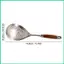 Thép không gỉ Skimmer Thép không gỉ có tay cầm bằng gỗ Thìa có rãnh nấu ăn 16.61 inch cho mì Pasta jiwvn