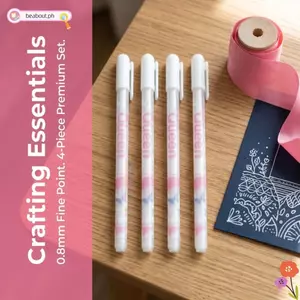 BEABOUT 4 Bút đánh dấu màu trắng, Bút đánh dấu lớp lót mịn gói đơn 6.1 inch, Dễ dàng cầm chính xác Nib Trắng sắc tố mực nghệ thuật Bút đánh dấu thủ công DIY