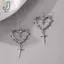 1 Đôi Bông Tai Thiết Kế Trái Tim Gai Phong Cách Gothic Retro, Bông Tai Hình Trái Tim Có Gai, Bông Tai Trung Lập Quà Tặng Tiệc Ngày Lễ
