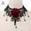 Vintage Hoa Charm Mặt Dây Chuyền Choker Nelace Cho Nữ Gothic Ren sel Xương Đòn Dây Chuyền Trang Sức [Mina]