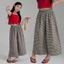 Bé Gái Kiểm Tra Quần Thẳng Mùa Hè Vải Lanh Cotton Mỏng Quần 90-170 Size 9CXZ