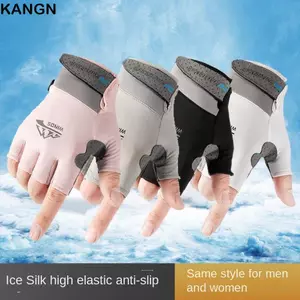Găng Tay Lụa Băng KANGN, Găng Tay Chống Nắng Thoáng Khí Co Giãn Cao, 2024 Chống Tia uv Màn Hình Cảm Ứng Armguard Đi Xe Đạp Lái Xe