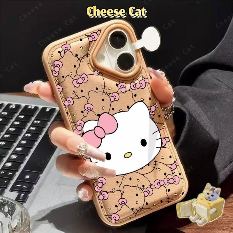 cho Kitty Hồng Ốp Điện Thoại Cho iPhone 17 13 12 14 11 Pro 15 Plus 16 Pro Max Xs Max XR 7Plus 8Plus Bao Da Điện Thoại