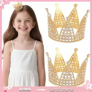 YOI Pha Lê Lấp Lánh Royal Tiaras Cho Bé Gái Phụ Kiện Tiệc Sinh Nhật Tuổi 3 +