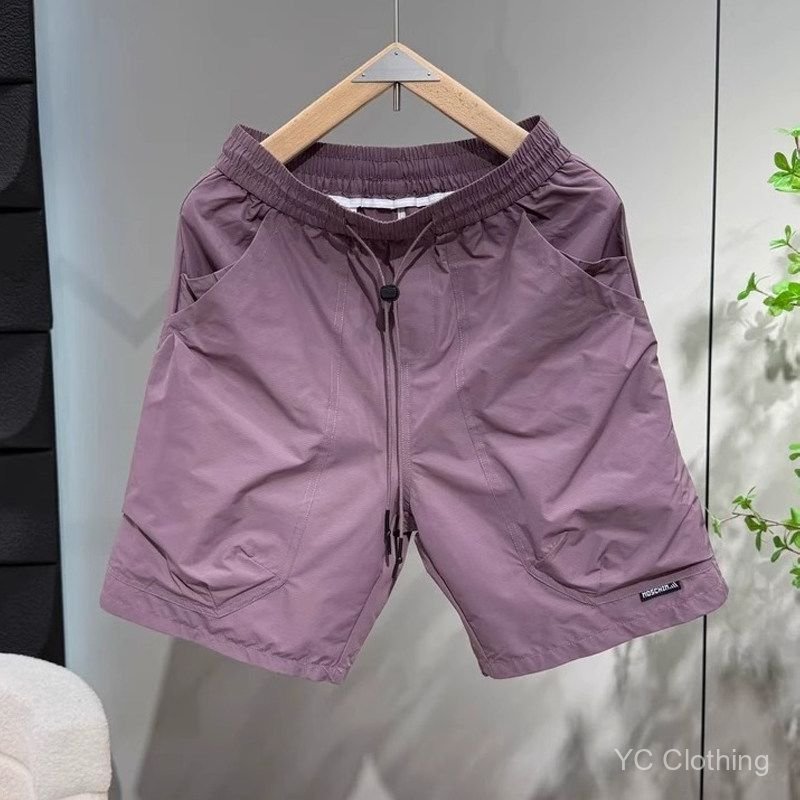 Quần short thường ngày hạng nặng mới mùa hè dành cho nam, mỏng, khô nhanh, thoáng khí, hợp thời trang, quần short thể thao rộng rãi W6TY