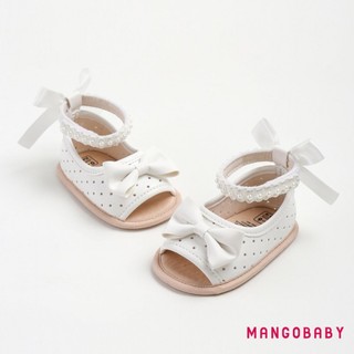 MG-Baby Girls Xăng đan Công Chúa Mùa Hè Thanh Lịch Satin Nơ Và Ngọc Trai Trang Trí Giày Có Hỗ Trợ Đóng Lưng