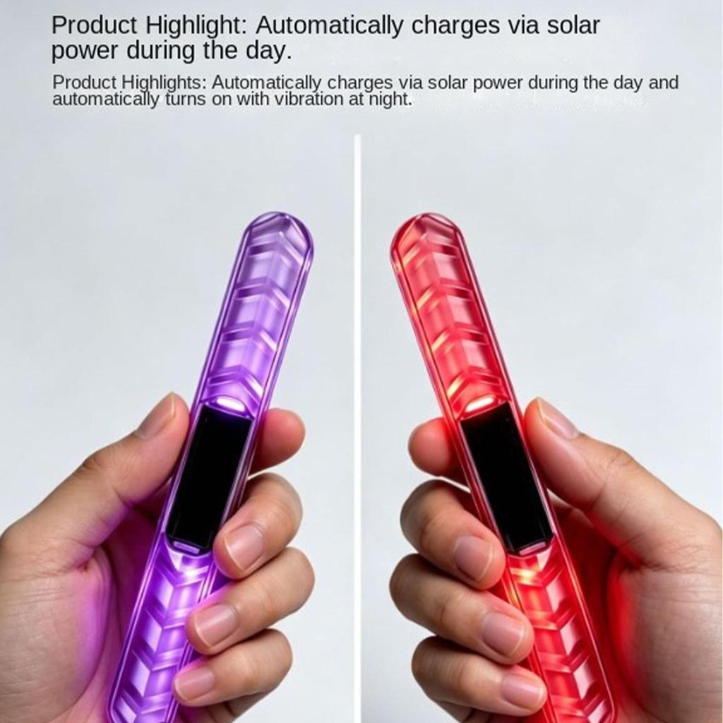 Đèn LED cảnh báo cửa ô tô chạy bằng năng lượng mặt trời Dải chống va chạm Đèn cảnh báo tín hiệu an toàn tự động Đèn chào mừng pomervn