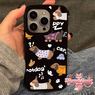 Ốp Lưng IPhone 13 15 11 17 16 12 14 ProMax  Chó xúc xích dễ thương 7 8Plus XR X XS Max